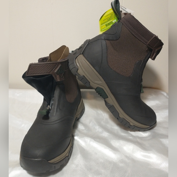 NWOB Men's Original Muck Boot Company Apex Mid-Zip Ankle Boots - Brown - Size 14